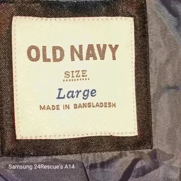 Women's Old Navy Wool Blend Hooded Toggle Coat Size L Black Grey Striped - Picture 3 of 13